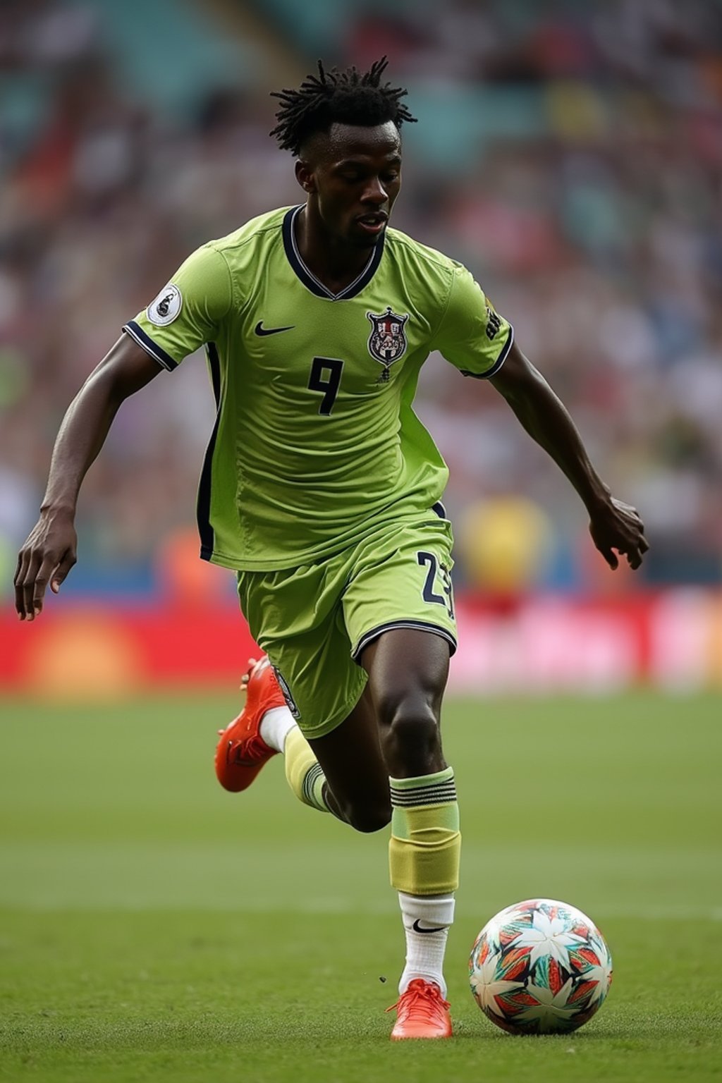 man as Football Player in the FIFA World Cup playing in a Football Match