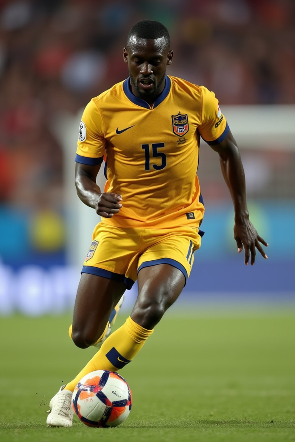 man as Football Player in the FIFA World Cup playing in a Football Match