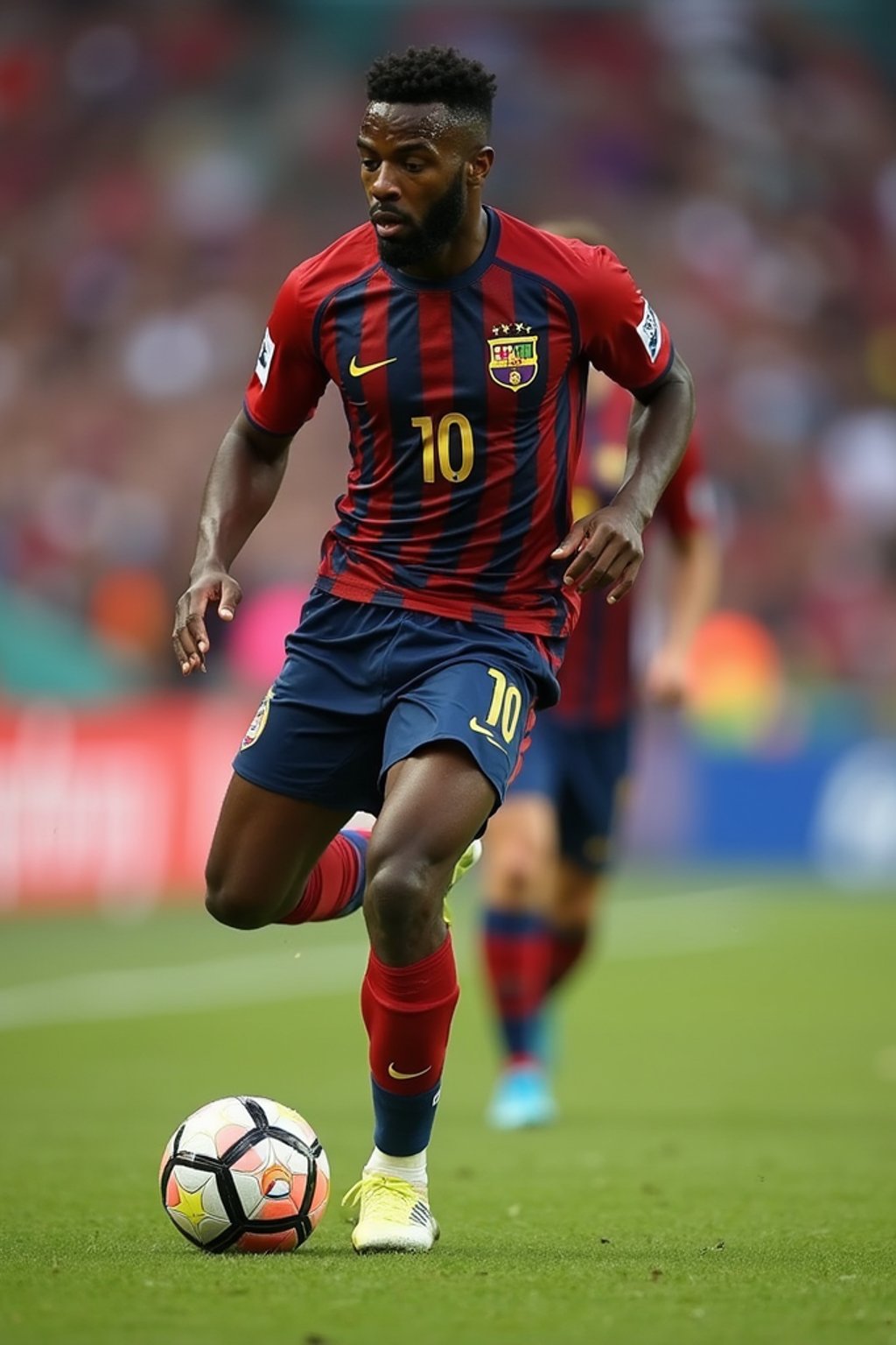 man as Football Player in the FIFA World Cup playing in a Football Match