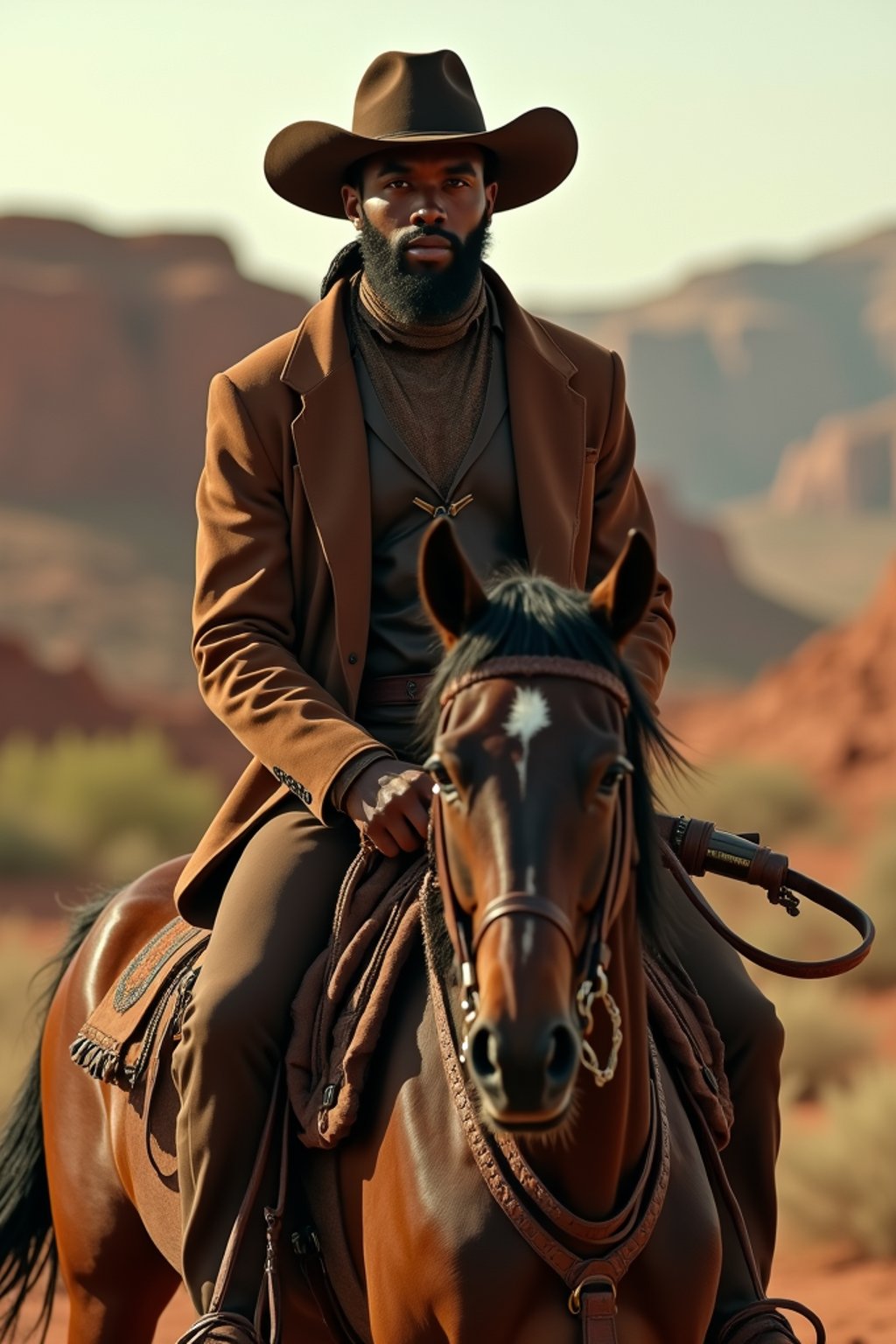 man as Cowboy in the Wild West