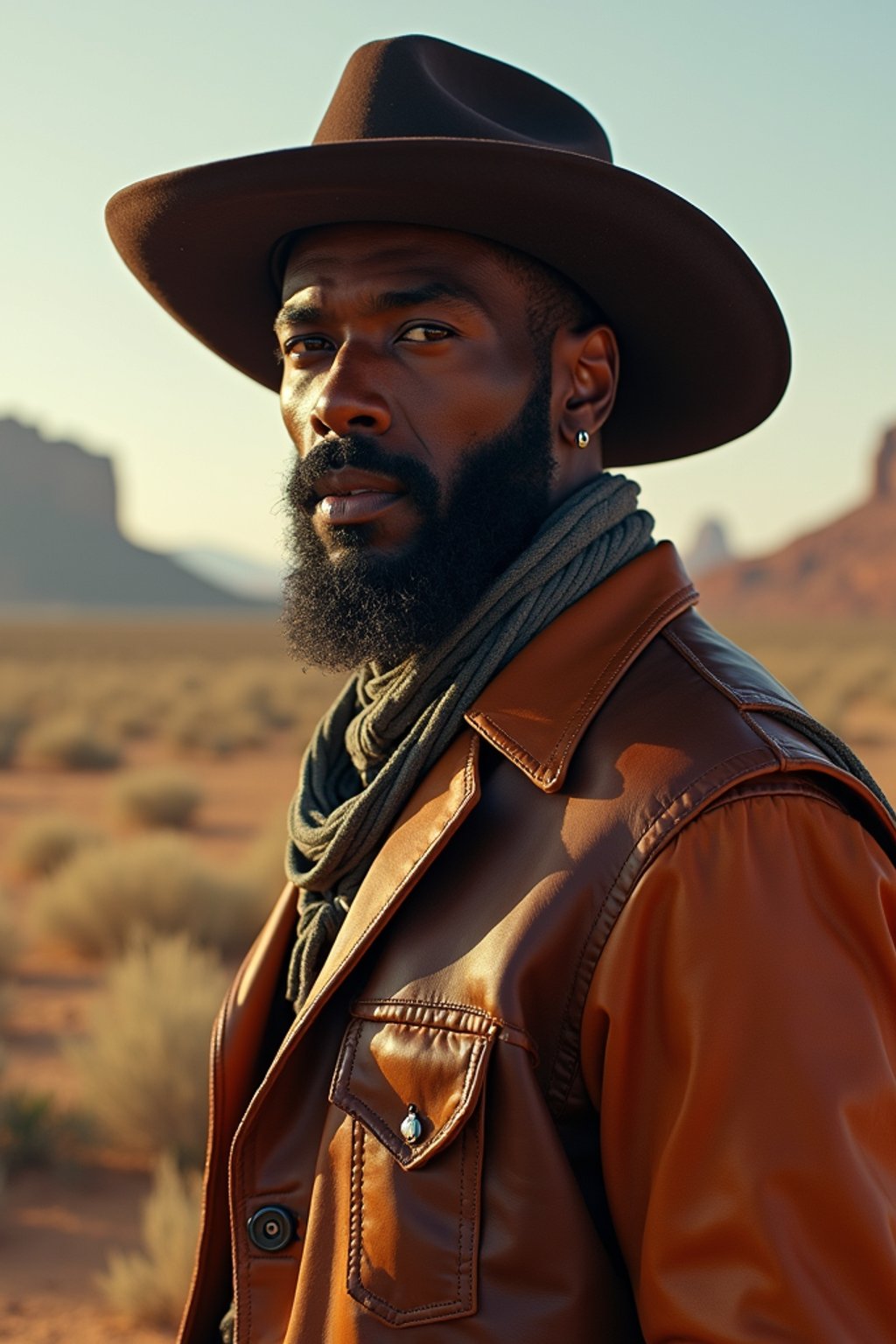 man as Cowboy in the Wild West