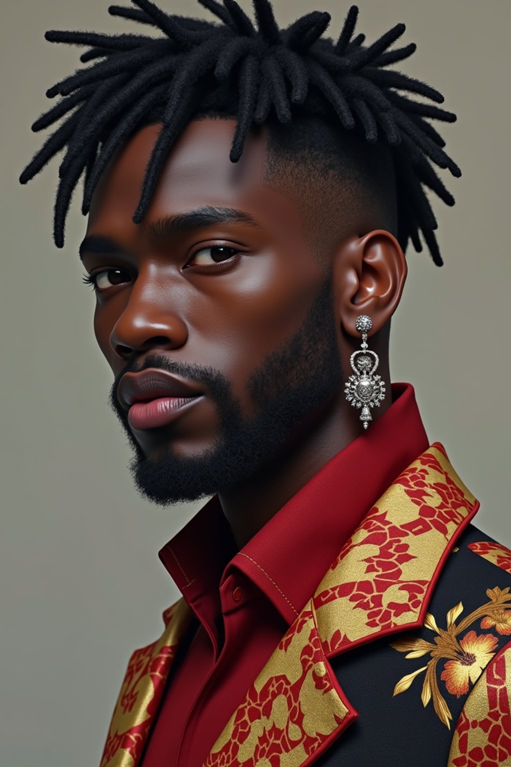 a male man  as a beautiful fashion charming dreamlike man with lv jewelry, character art, art by artgerm lau and wlop and and ilya kuvshinov and john singer sargent, hyperdetailed, 8 k realistic, symmetrical, frostbite 3 engine, cryengine, dof, trending on artstation, digital art