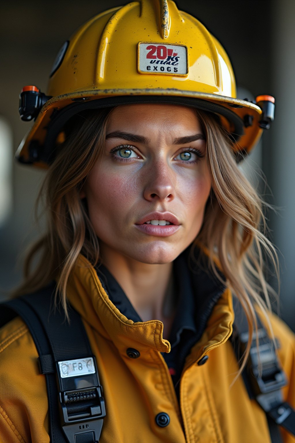 woman as a Firefighter. highly detailed