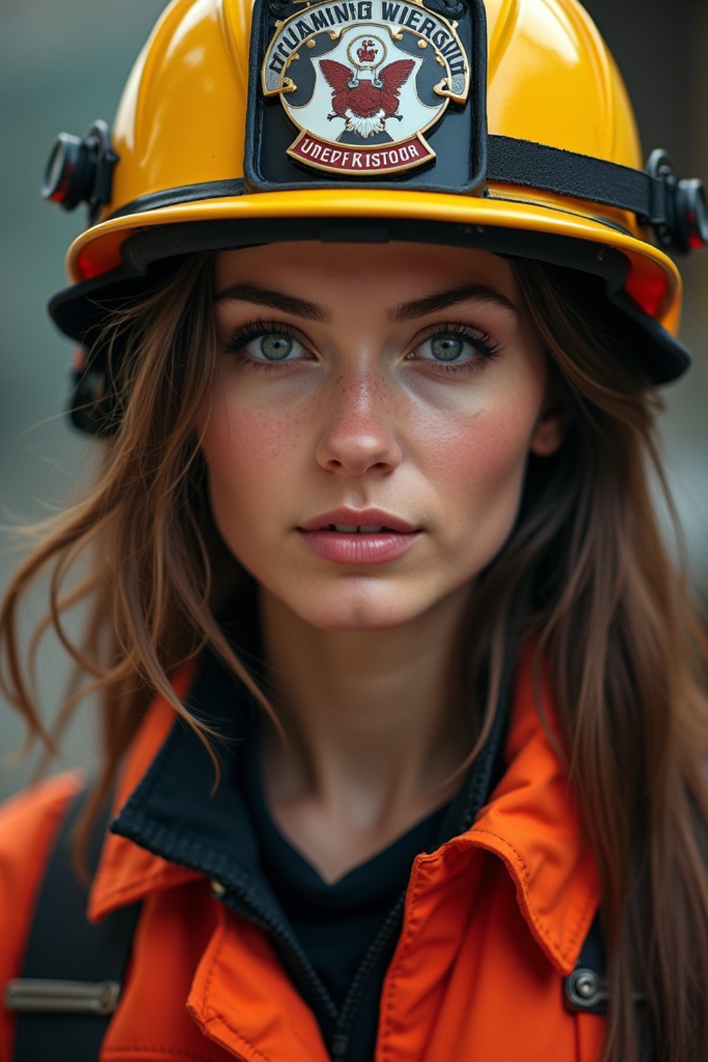 woman as a Firefighter. highly detailed