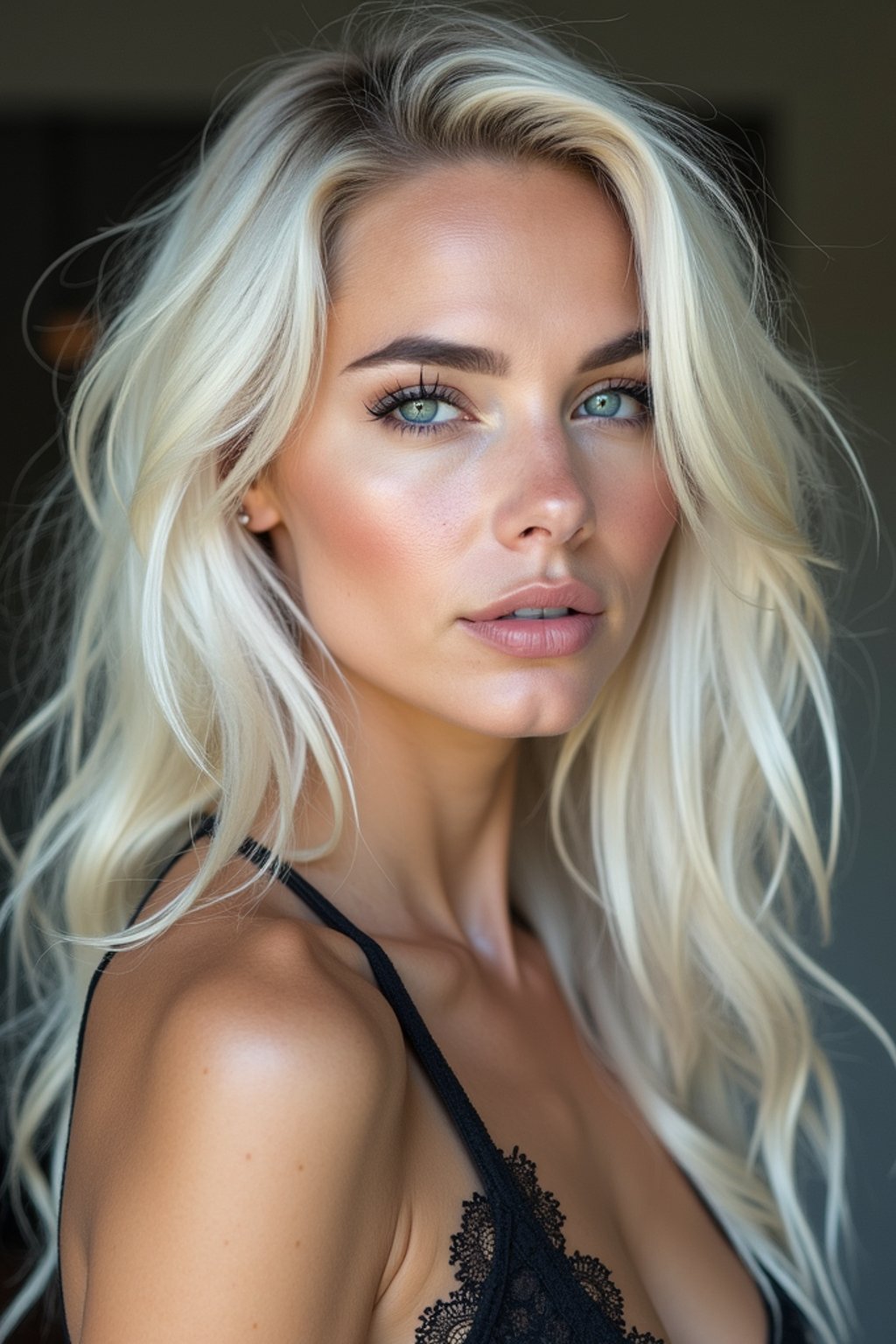 woman with platinum blonde hair dyed