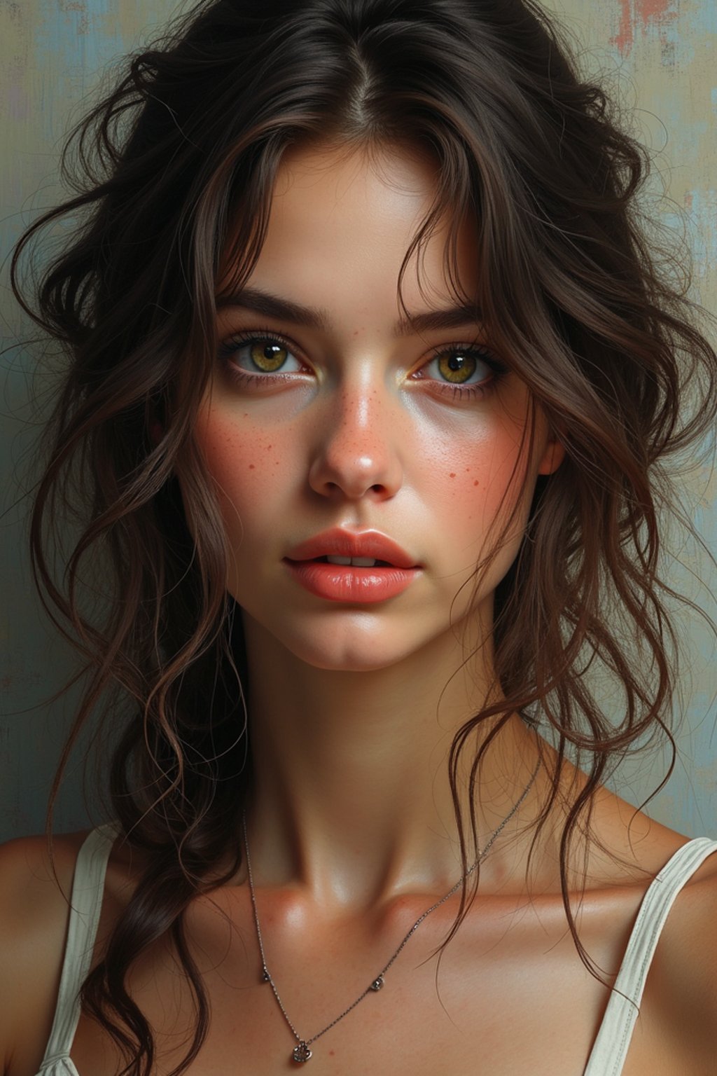 wide shot painting of woman, ultra realistic, concept art