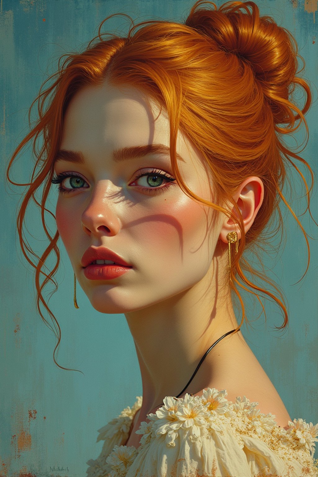 woman in style of Van Gogh, elegant, intricate, digital painting, artstation, concept art, smooth, sharp focus, illustration, art by van gogh