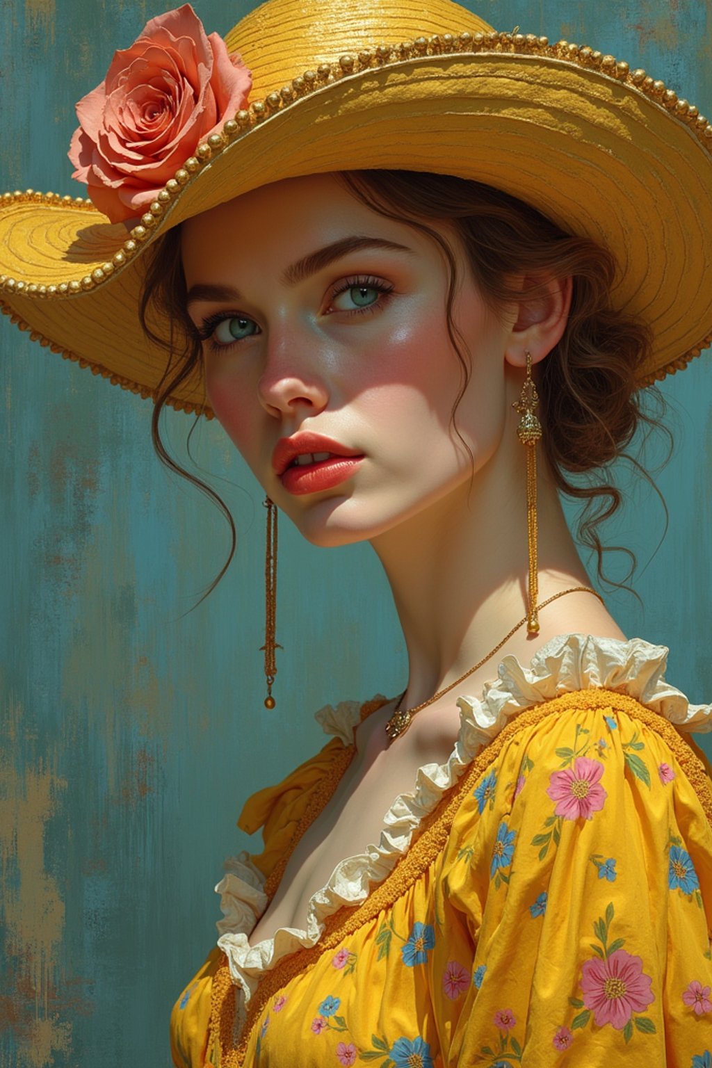 woman in style of Van Gogh, elegant, intricate, digital painting, artstation, concept art, smooth, sharp focus, illustration, art by van gogh