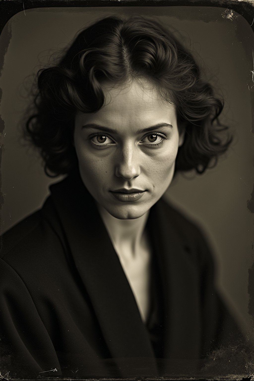 woman as a tintype photograph by george hurrell and james van der zee