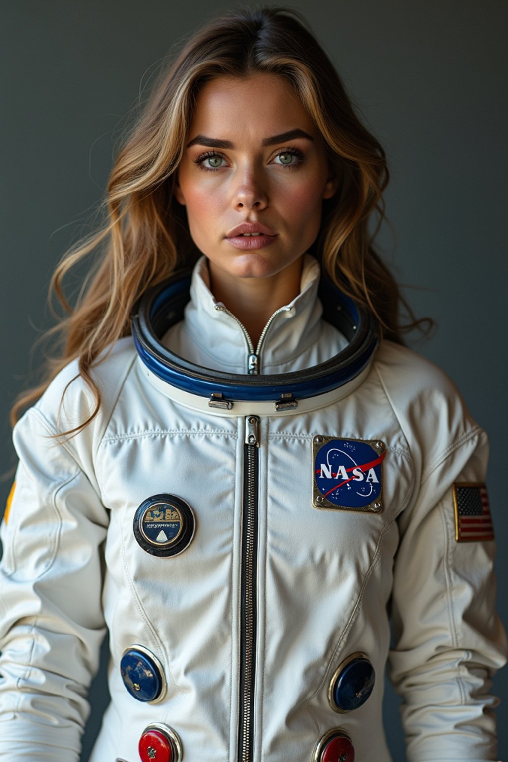 woman as NASA Astronaut in space suit