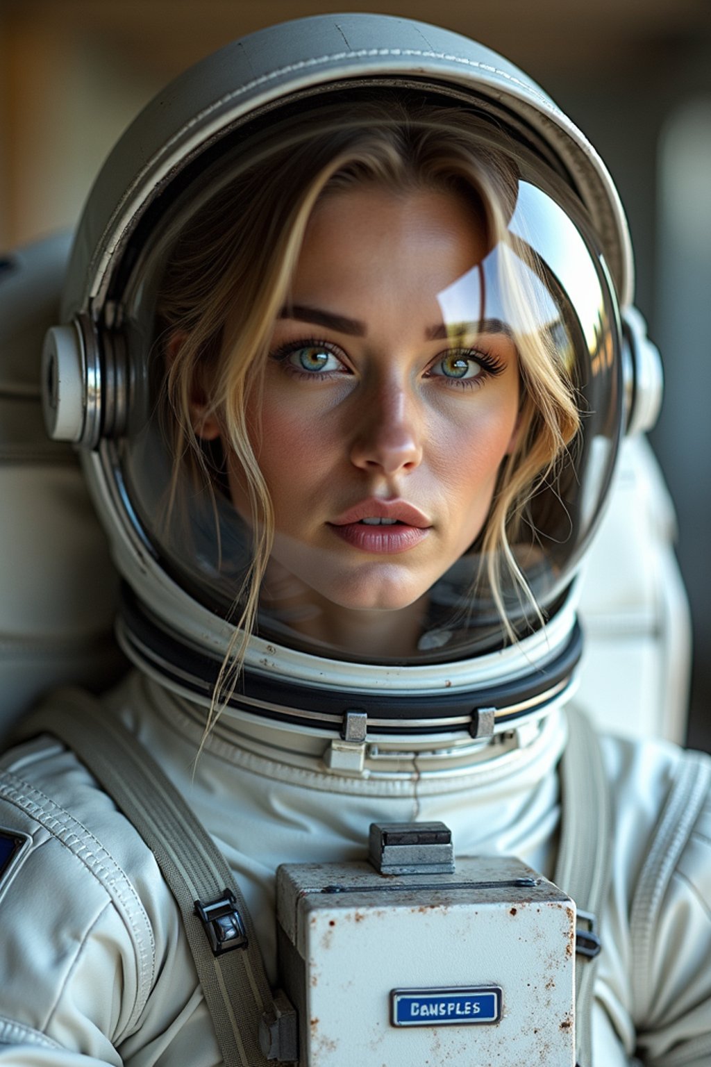 woman as NASA Astronaut in space suit