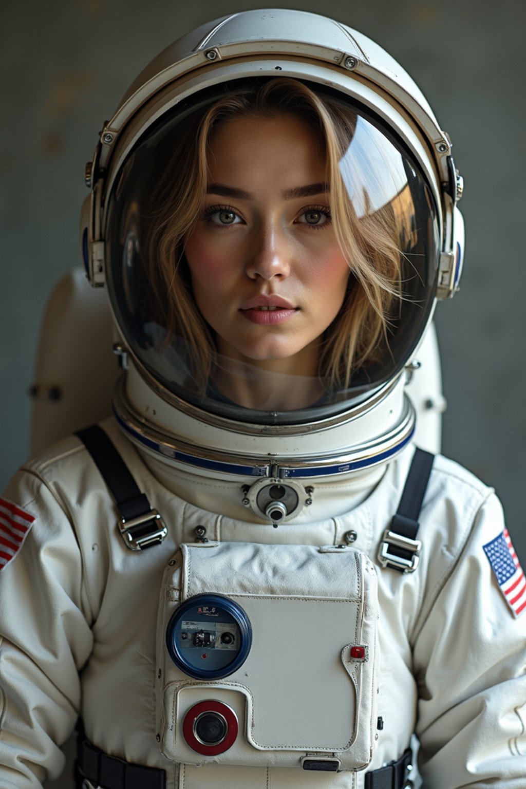 woman as NASA Astronaut in space suit