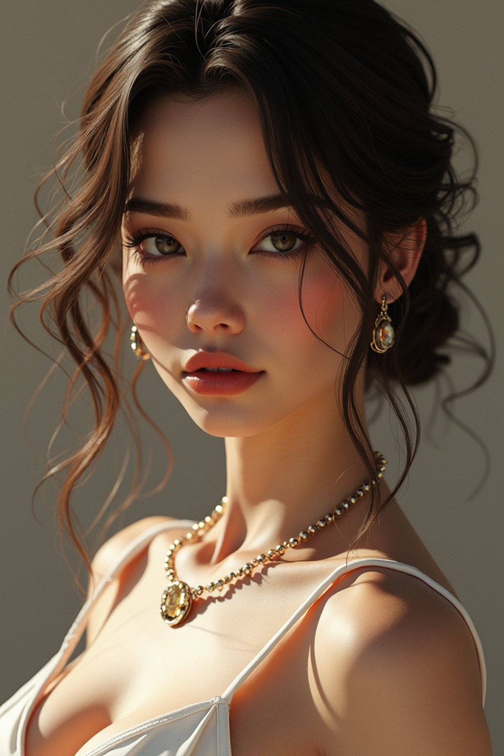 a  pin up as a beautiful fashion charming dreamlike woman with lv jewelry, character art, art by artgerm lau and wlop and and ilya kuvshinov and john singer sargent, hyperdetailed, 8 k realistic, symmetrical, frostbite 3 engine, cryengine, dof, trending on artstation, digital art