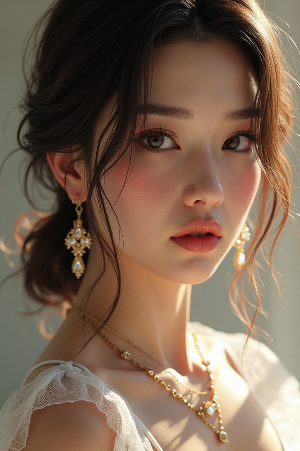 a beautiful fashion charming dreamlike woman with lv jewelry, character art, art by artgerm lau and wlop and and ilya kuvshinov and john singer sargent, hyperdetailed, 8 k realistic, symmetrical, frostbite 3 engine, cryengine, dof, trending on artstation, digital art