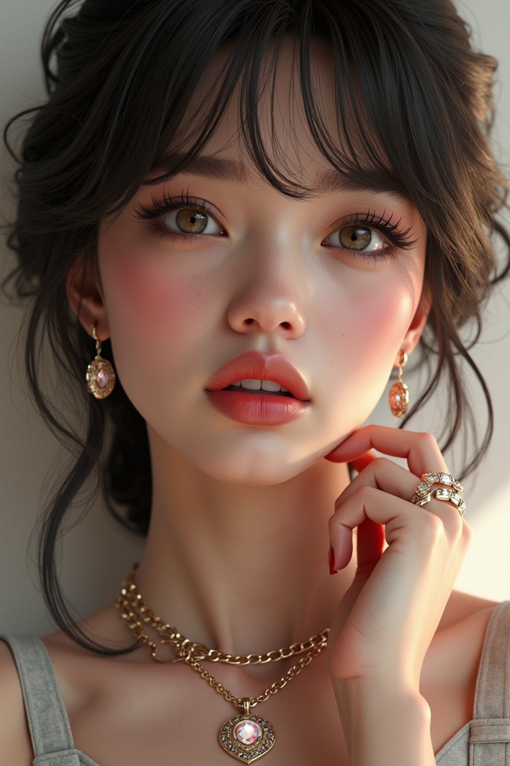 a beautiful fashion charming dreamlike woman with lv jewelry, character art, art by artgerm lau and wlop and and ilya kuvshinov and john singer sargent, hyperdetailed, 8 k realistic, symmetrical, frostbite 3 engine, cryengine, dof, trending on artstation, digital art