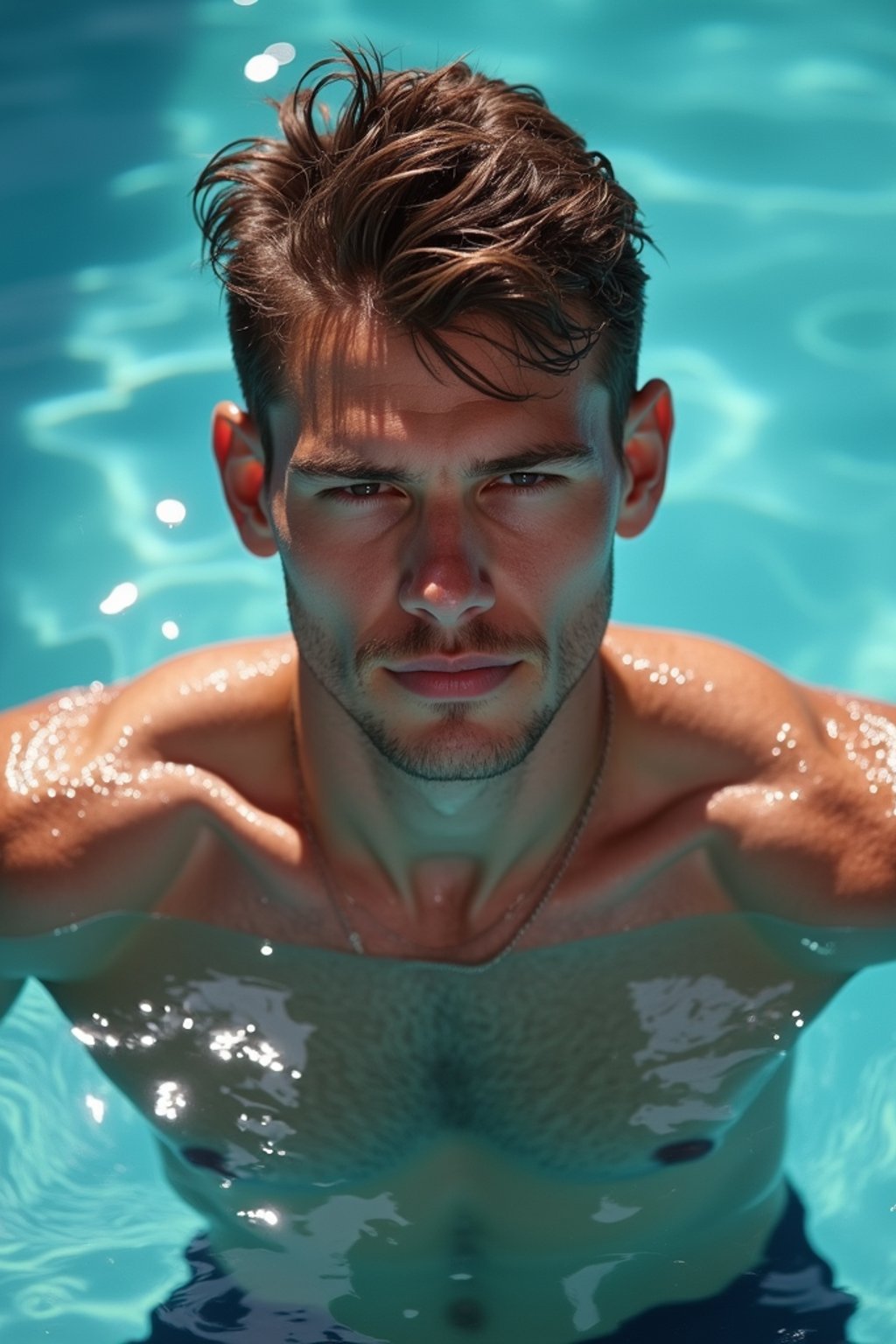 man swimming