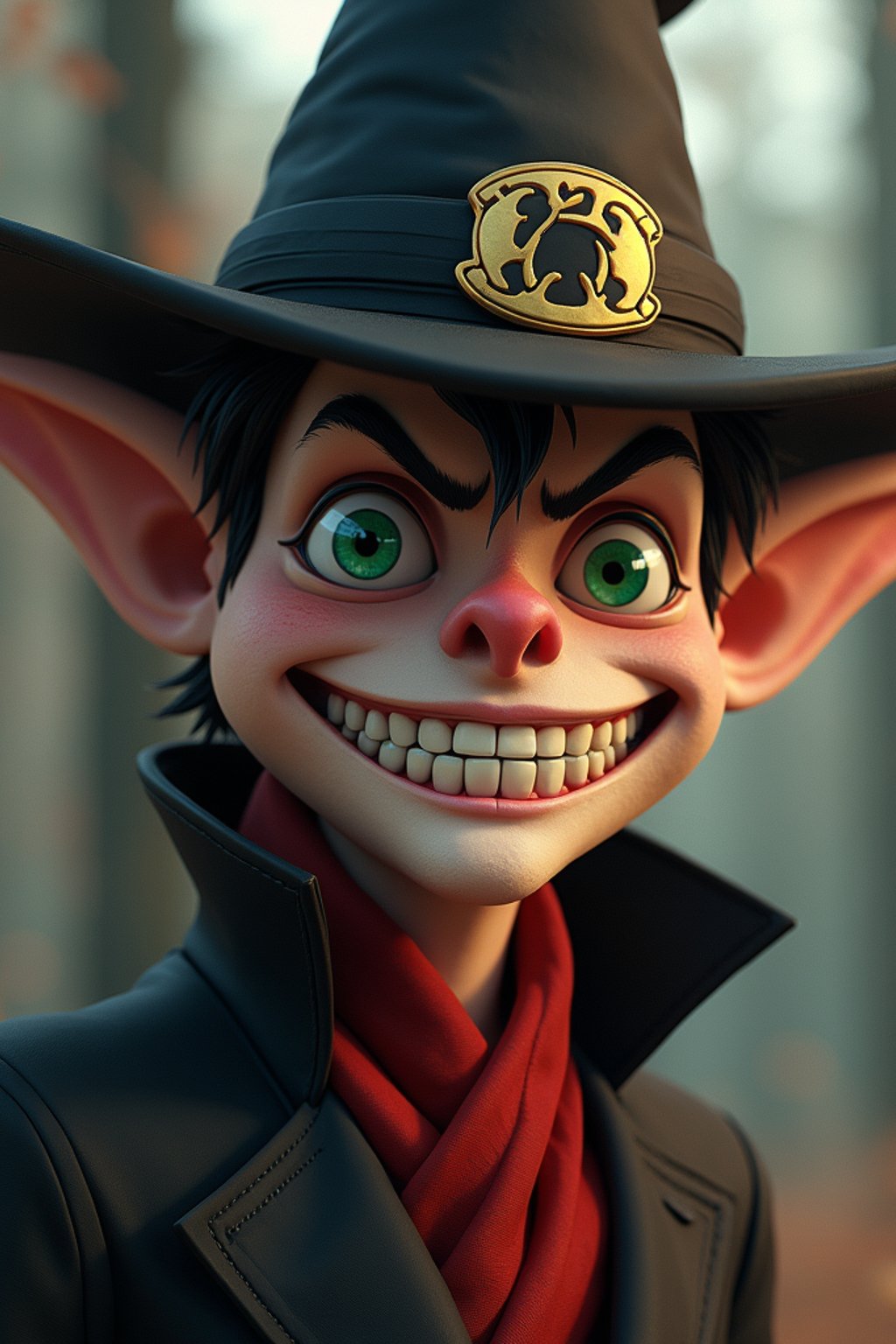 man as the personification of the Halloween holiday in the form of man with a villain's smile, (cute)cute hats, cute cheeks, unreal engine, highly detailed, artgerm digital illustration, woo tooth, studio ghibli, deviantart, sharp focus, artstation, by Alexei Vinogradov bakery, sweets, emerald eyes