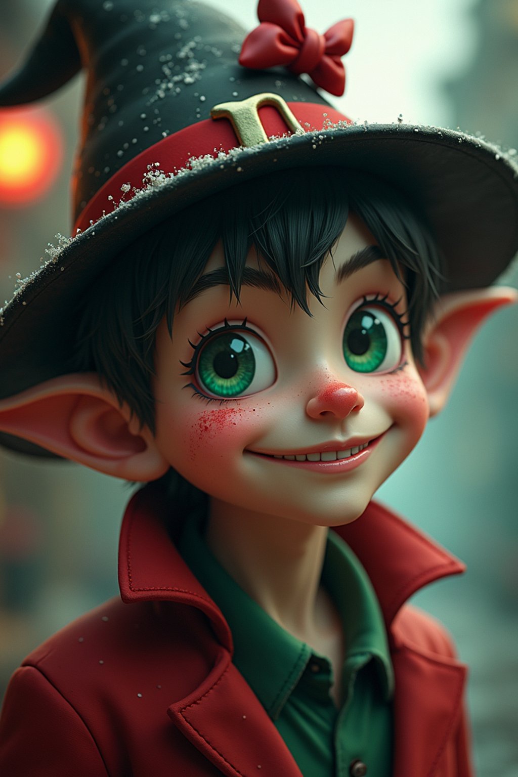 man as the personification of the Halloween holiday in the form of man with a villain's smile, (cute)cute hats, cute cheeks, unreal engine, highly detailed, artgerm digital illustration, woo tooth, studio ghibli, deviantart, sharp focus, artstation, by Alexei Vinogradov bakery, sweets, emerald eyes