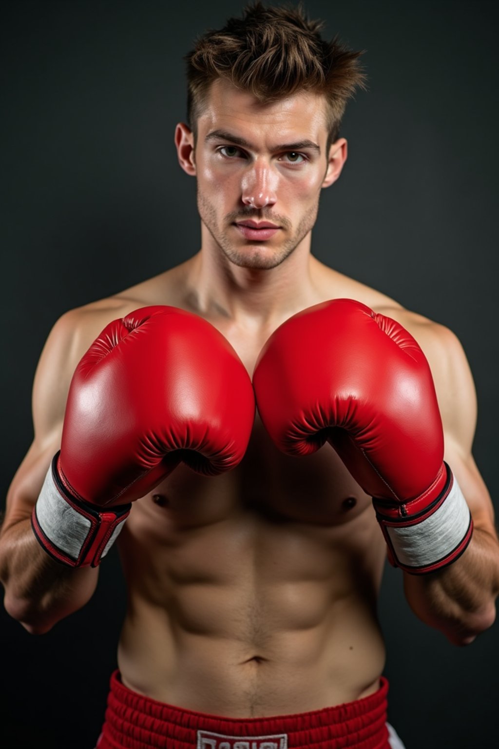 man as a Boxer wearing Boxing Gloves