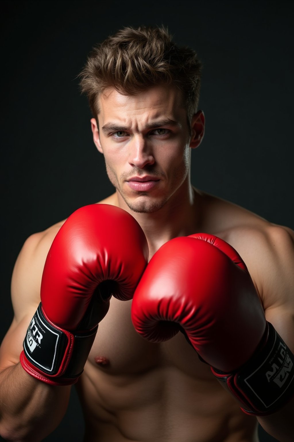 man as a Boxer wearing Boxing Gloves