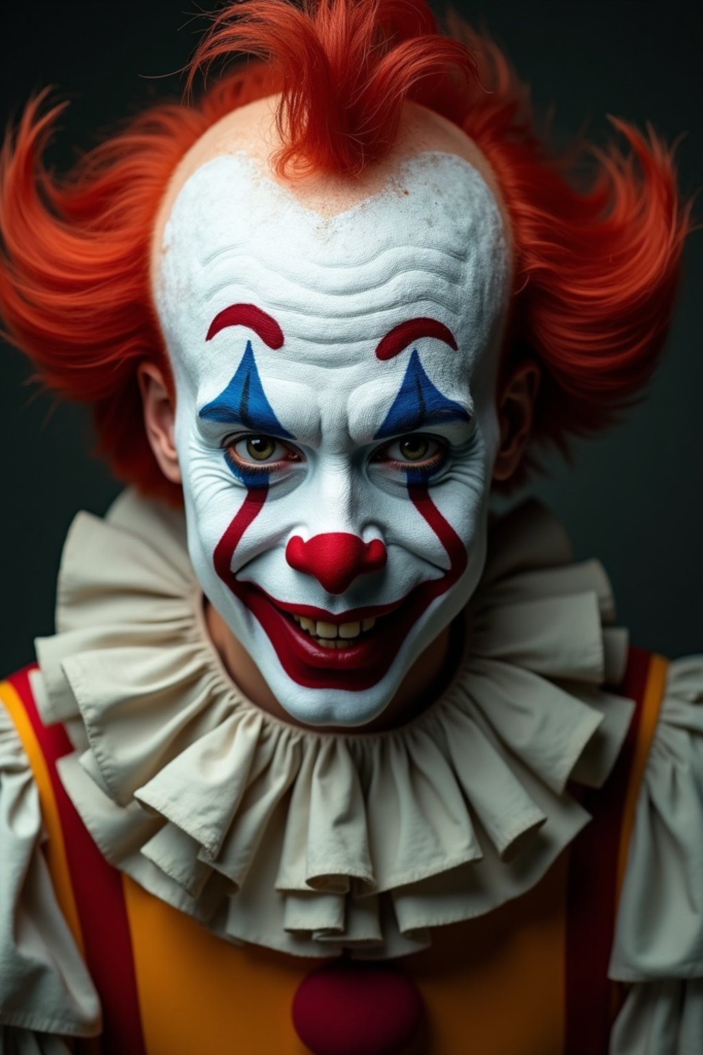 man as a Clown with Clown Makeup