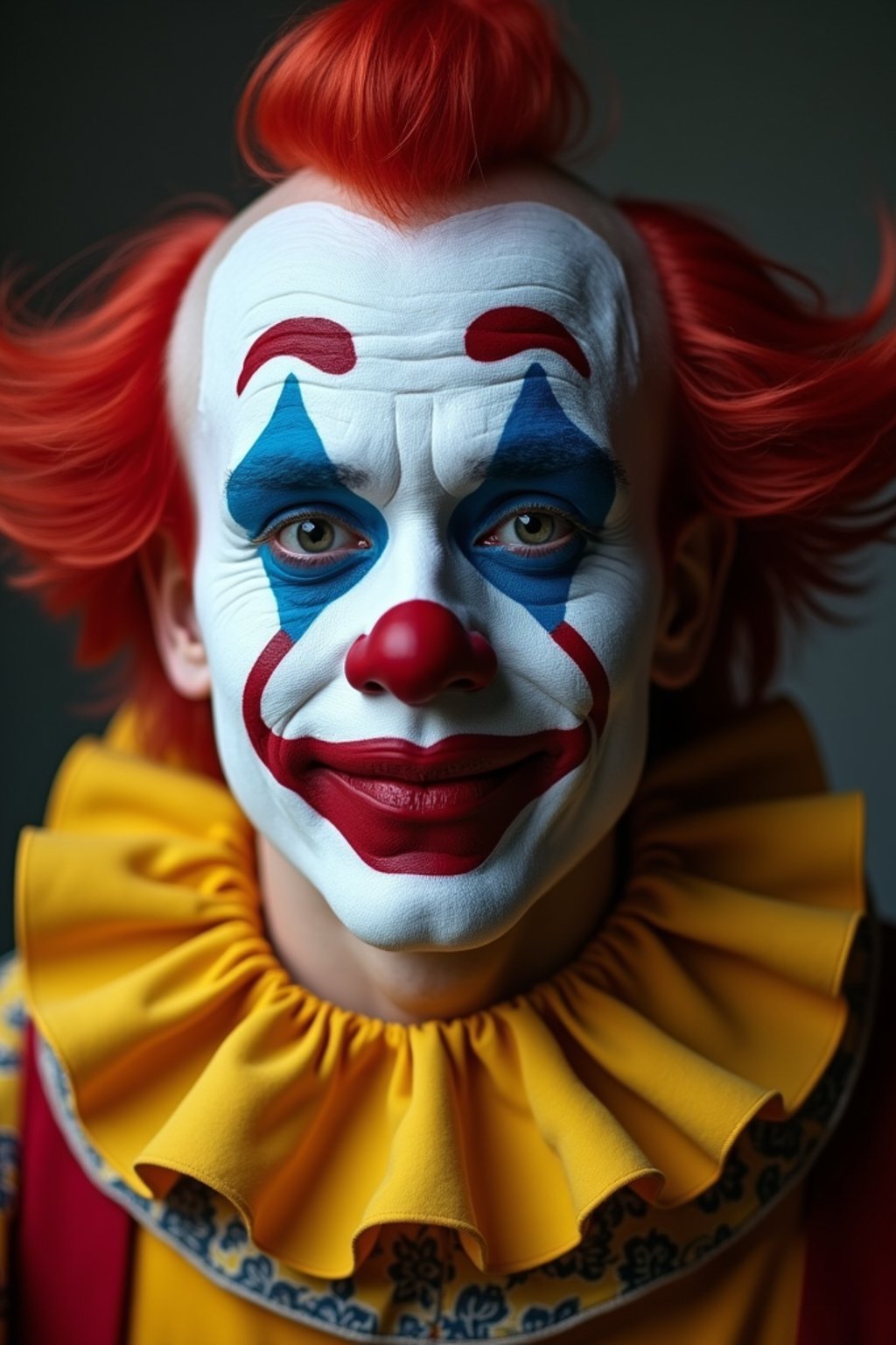 man as a Clown with Clown Makeup