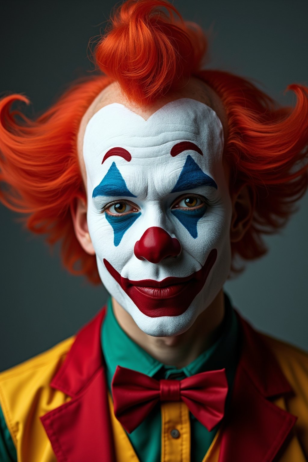 man as a Clown with Clown Makeup