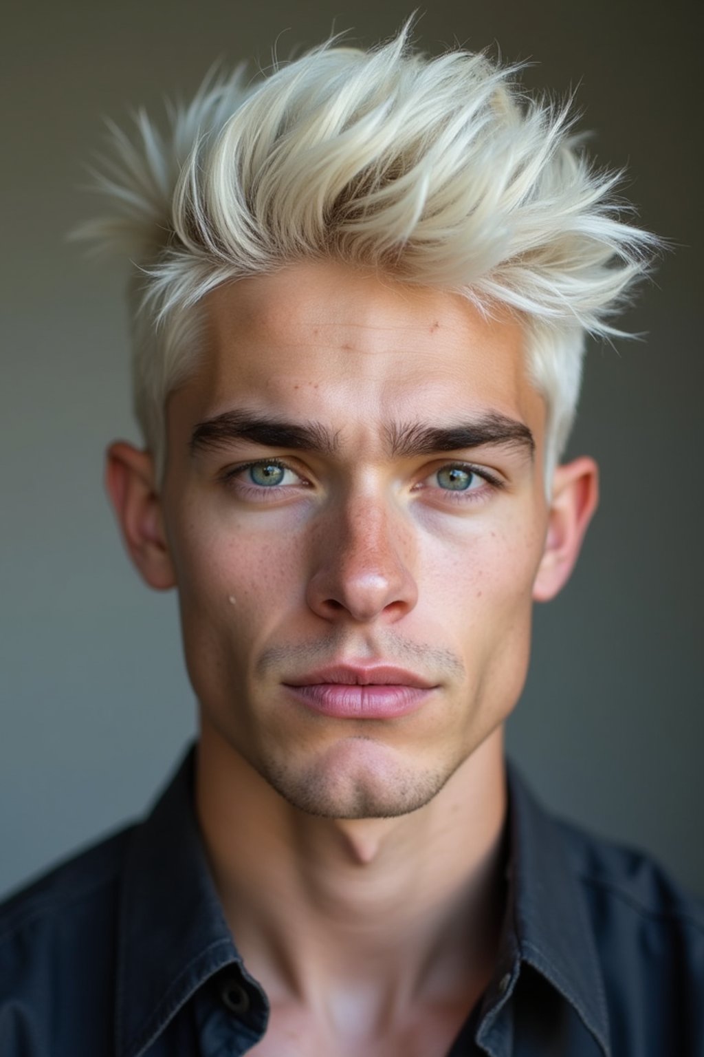 man with platinum blonde hair dyed