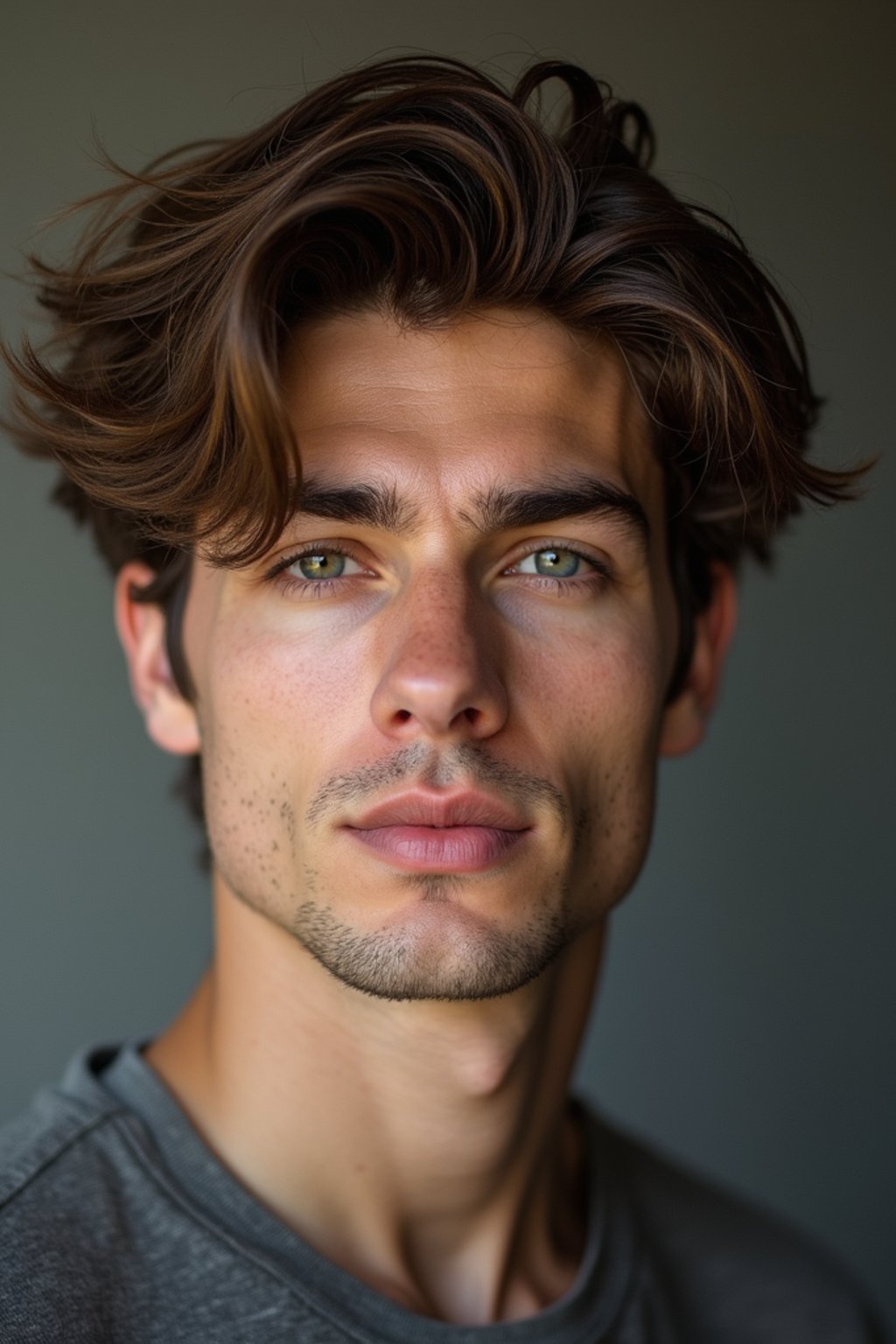 man with brunette hair dyed