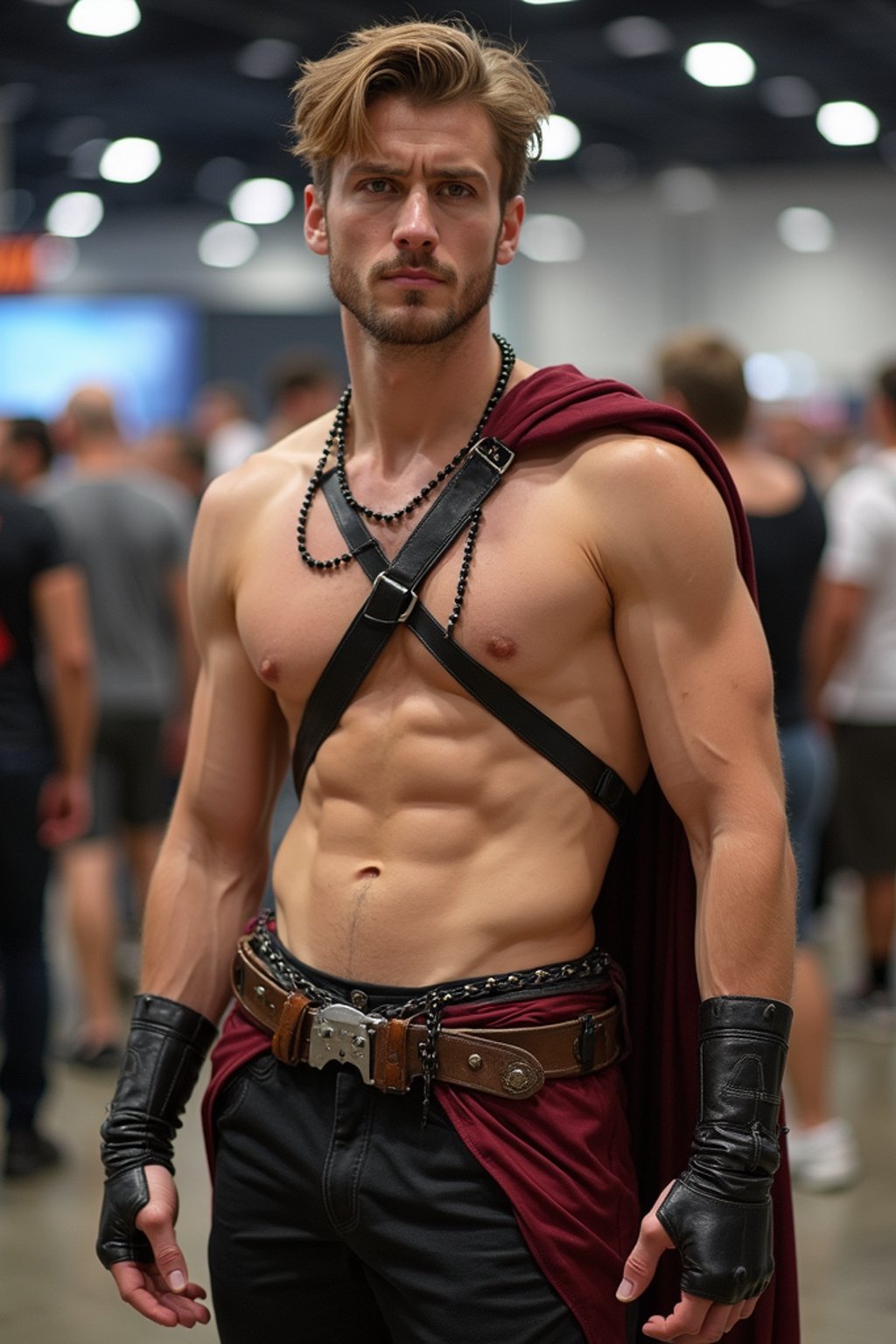 man in sexy Cosplay outfit at Cosplay Convention