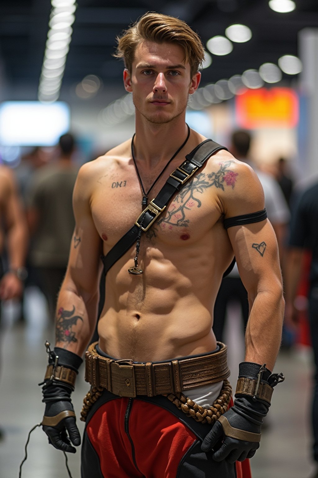 man in sexy Cosplay outfit at Cosplay Convention