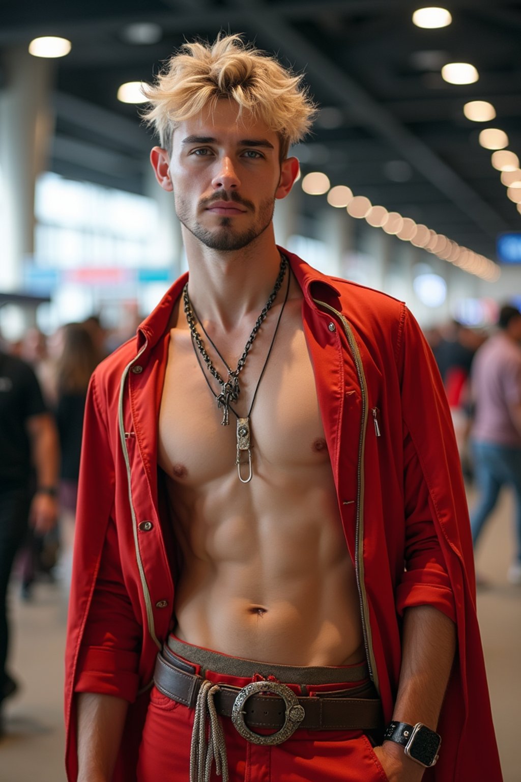 man in sexy Cosplay outfit at Cosplay Convention