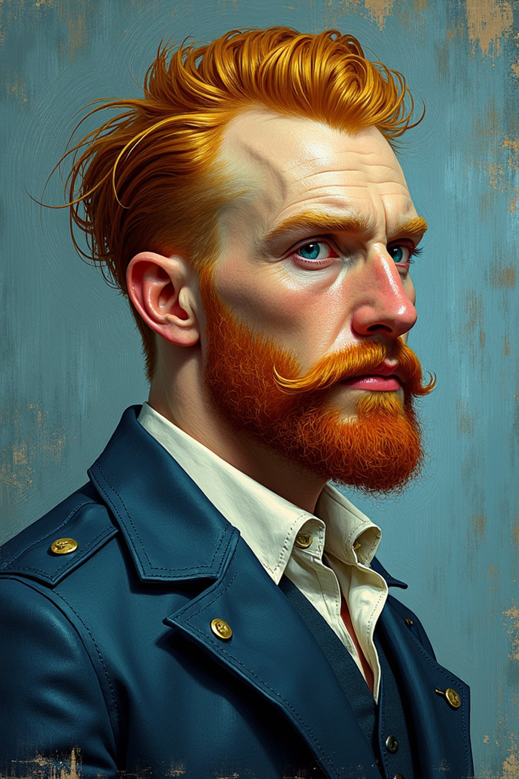 man in style of Van Gogh, elegant, intricate, digital painting, artstation, concept art, smooth, sharp focus, illustration, art by van gogh