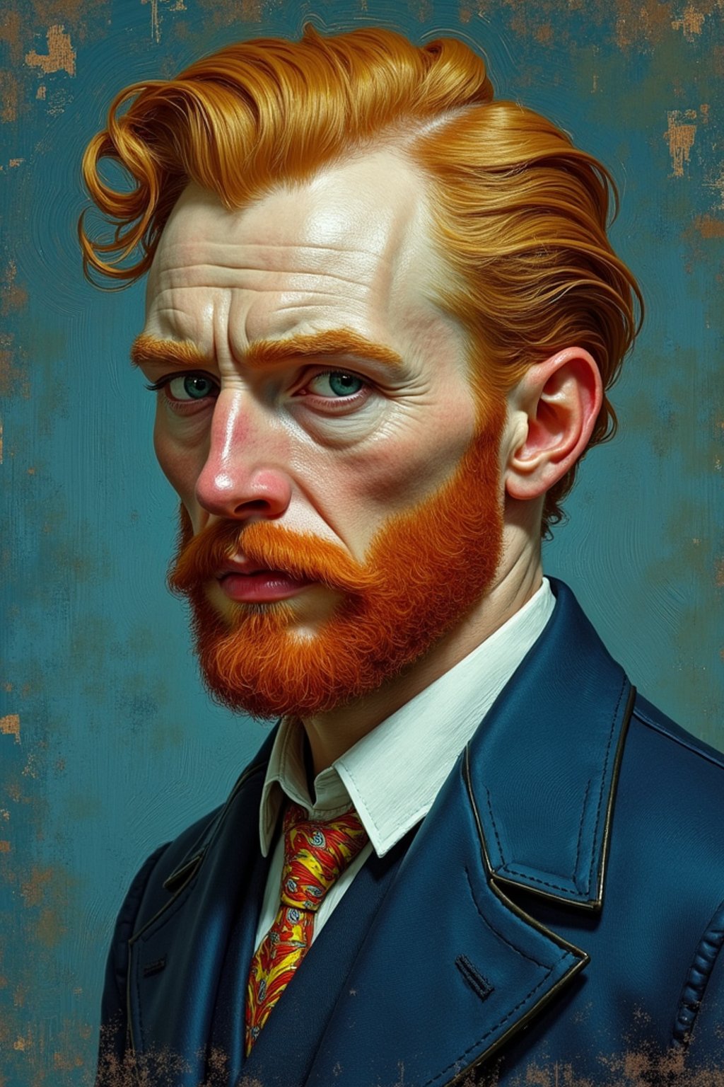 man in style of Van Gogh, elegant, intricate, digital painting, artstation, concept art, smooth, sharp focus, illustration, art by van gogh