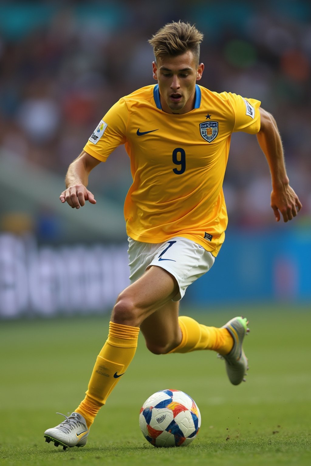 man as Football Player in the FIFA World Cup playing in a Football Match