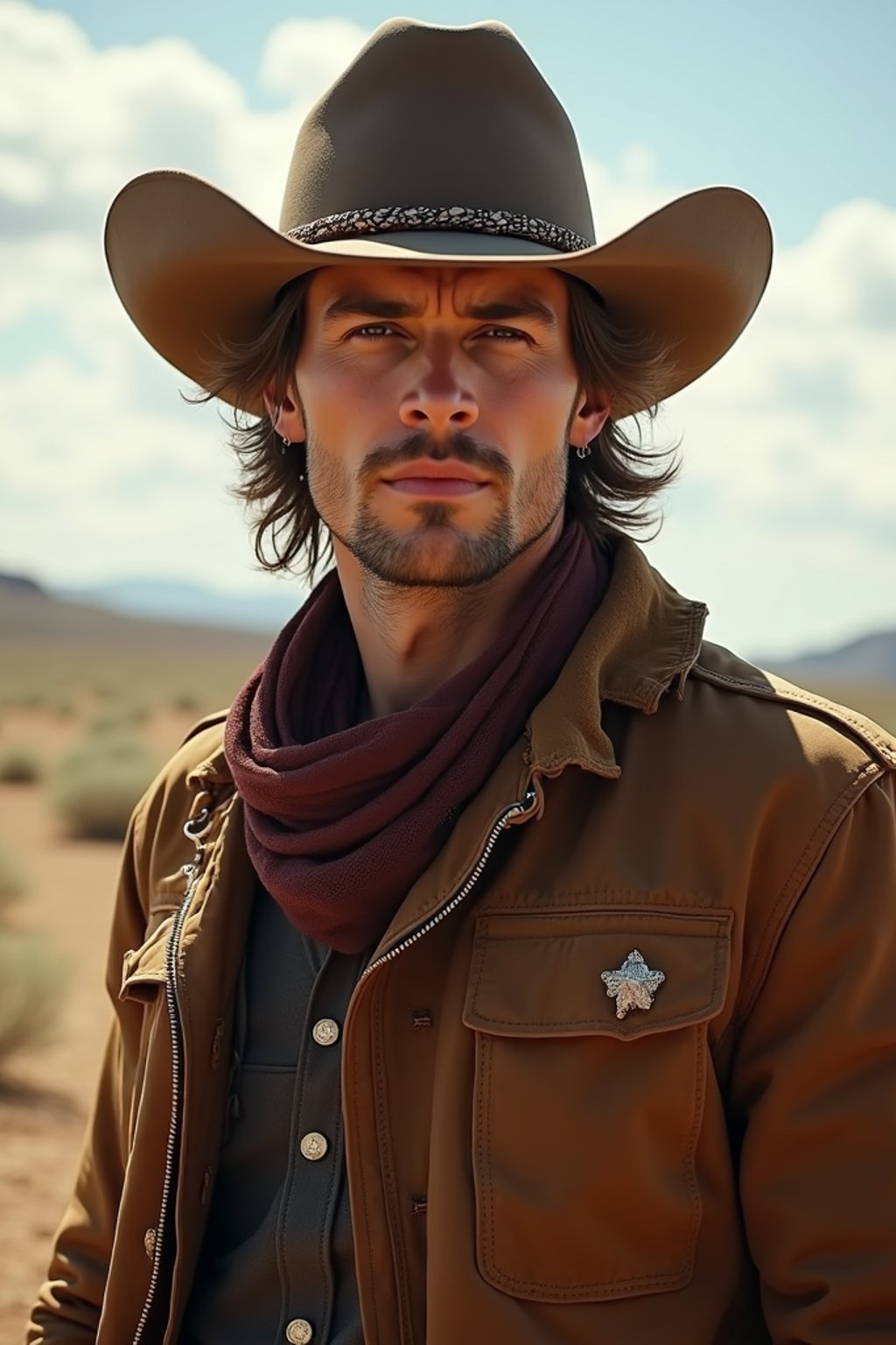 man as Cowboy in the Wild West