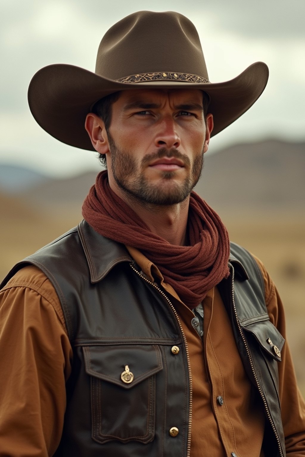 man as Cowboy in the Wild West