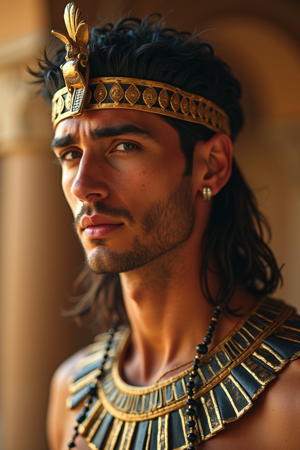 man as Egyptian Pharaoh Emperor