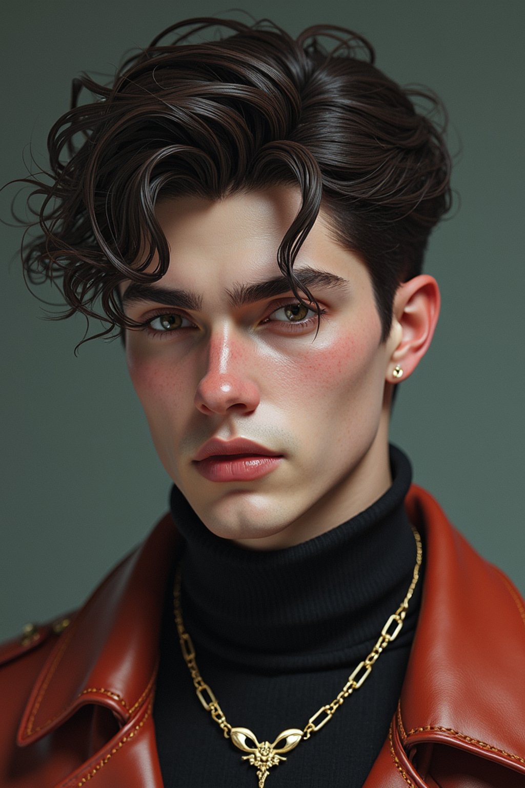 a male man  as a beautiful fashion charming dreamlike man with lv jewelry, character art, art by artgerm lau and wlop and and ilya kuvshinov and john singer sargent, hyperdetailed, 8 k realistic, symmetrical, frostbite 3 engine, cryengine, dof, trending on artstation, digital art