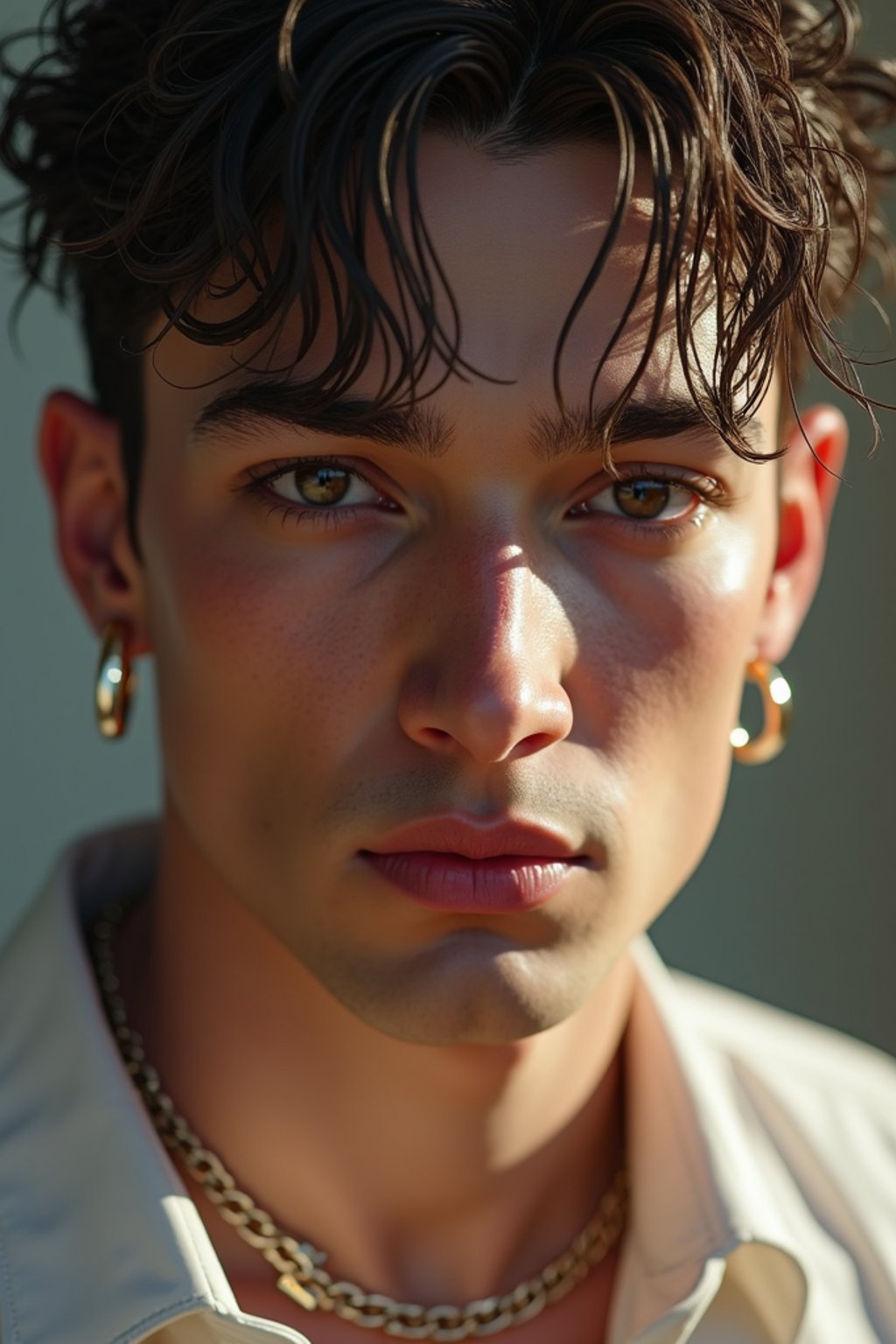 a beautiful fashion charming dreamlike man with lv jewelry, character art, art by artgerm lau and wlop and and ilya kuvshinov and john singer sargent, hyperdetailed, 8 k realistic, symmetrical, frostbite 3 engine, cryengine, dof, trending on artstation, digital art