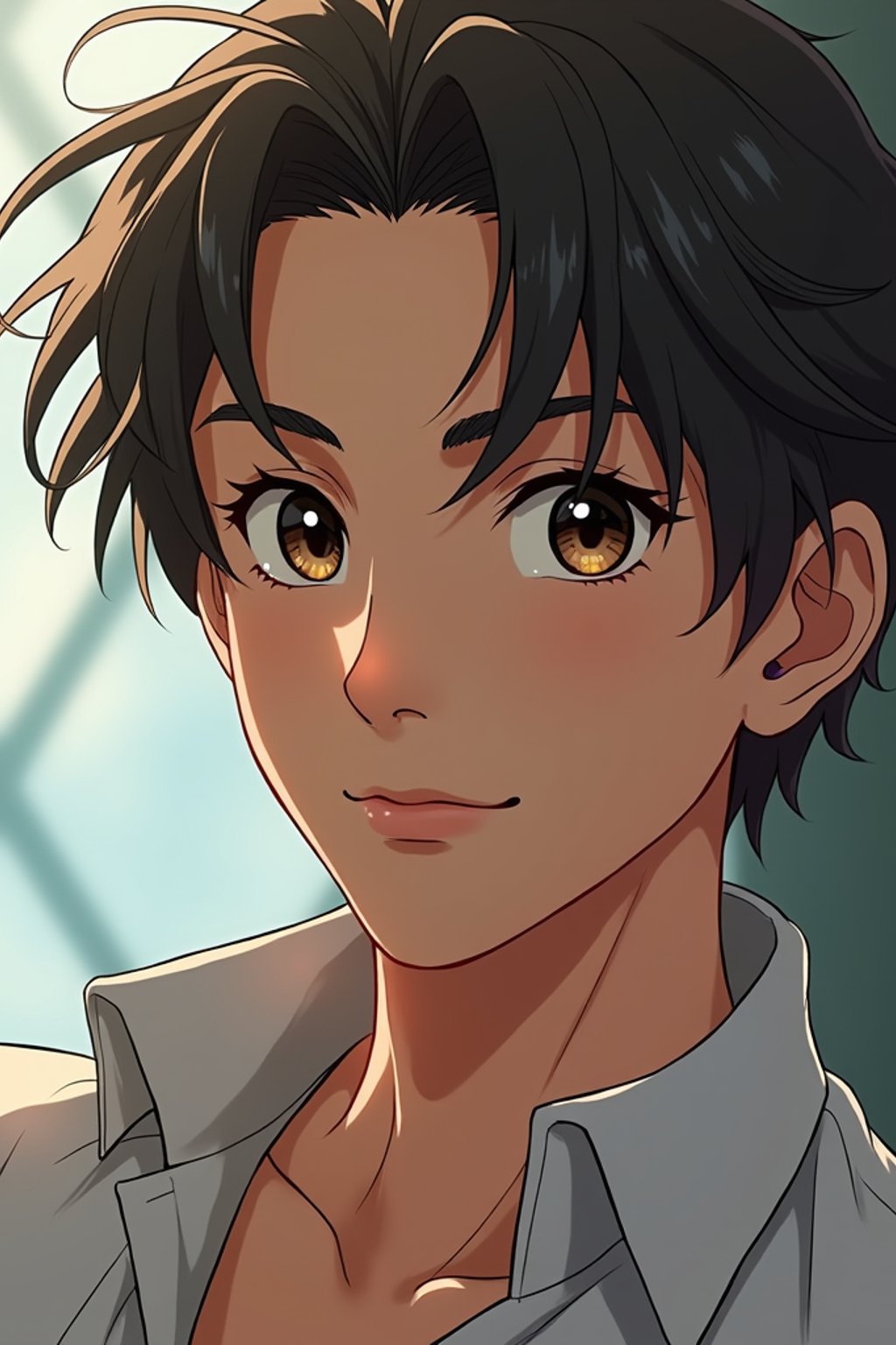 man as concept art of a Ghibli anime illustration | | anime anime anime anime anime anime, cute - fine - face, pretty face, realistic shaded perfect face, fine details in the style of Ghibli Studios. by stanley artgerm lau, wlop, rossdraws, james jean, andrei riabovitchev, marc simonetti, and sakimichan, trending on artstation