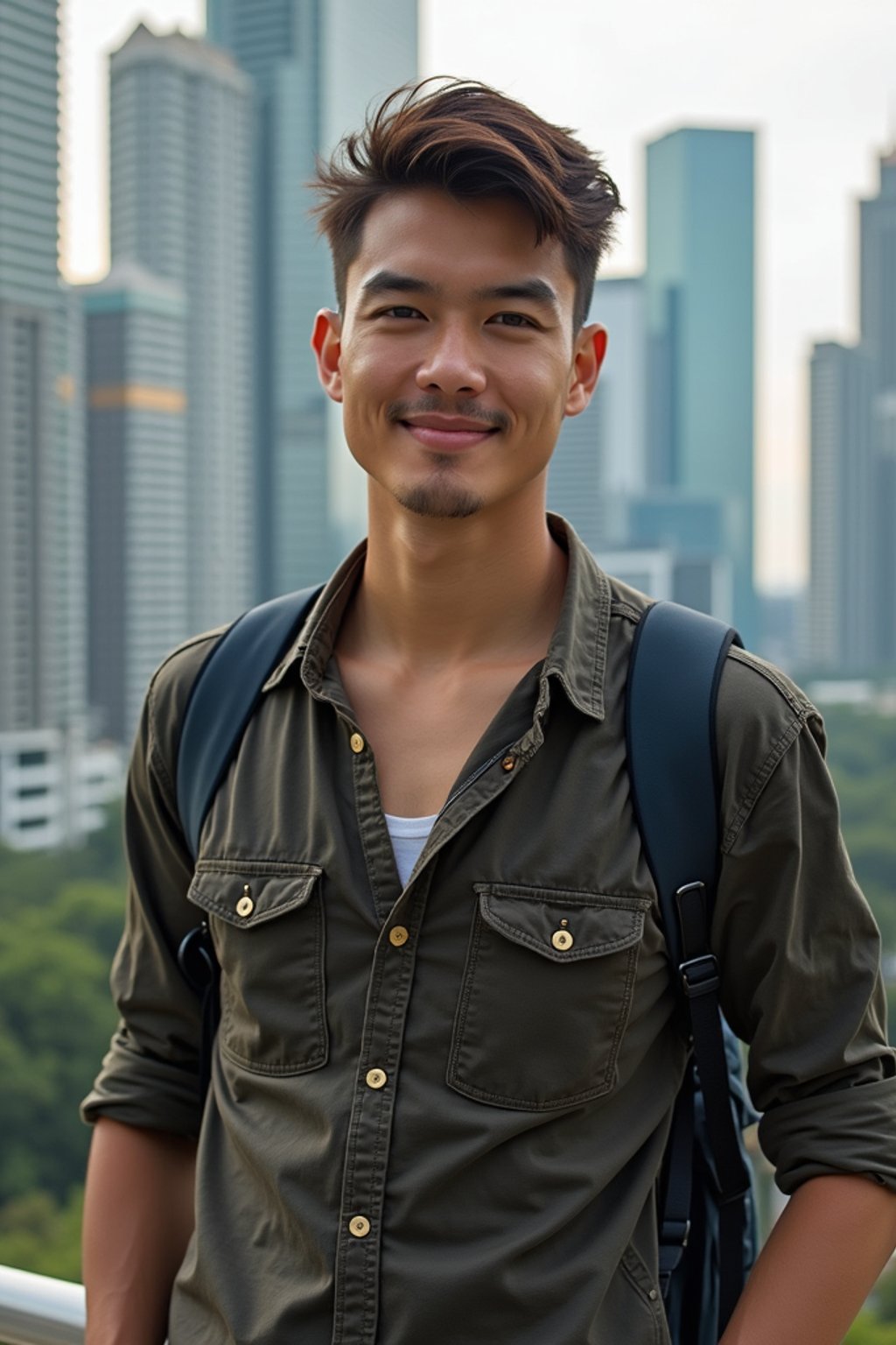 man as digital nomad in Kuala Lumpur