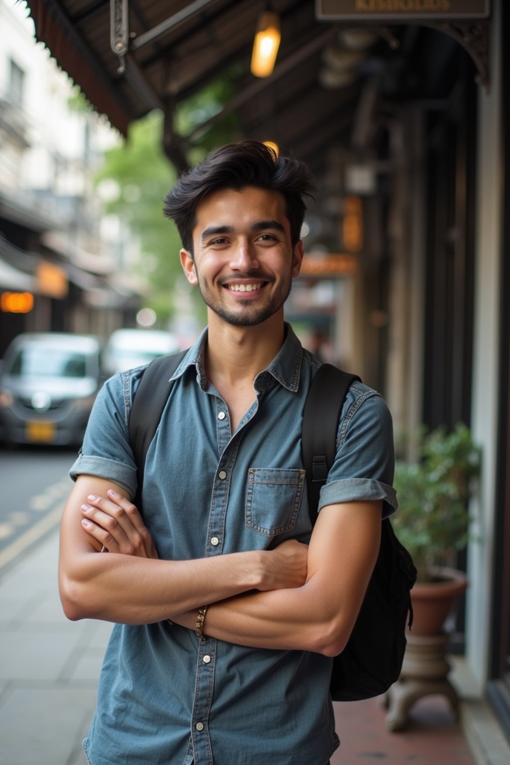 man as digital nomad in Bangkok in Ekkamai district