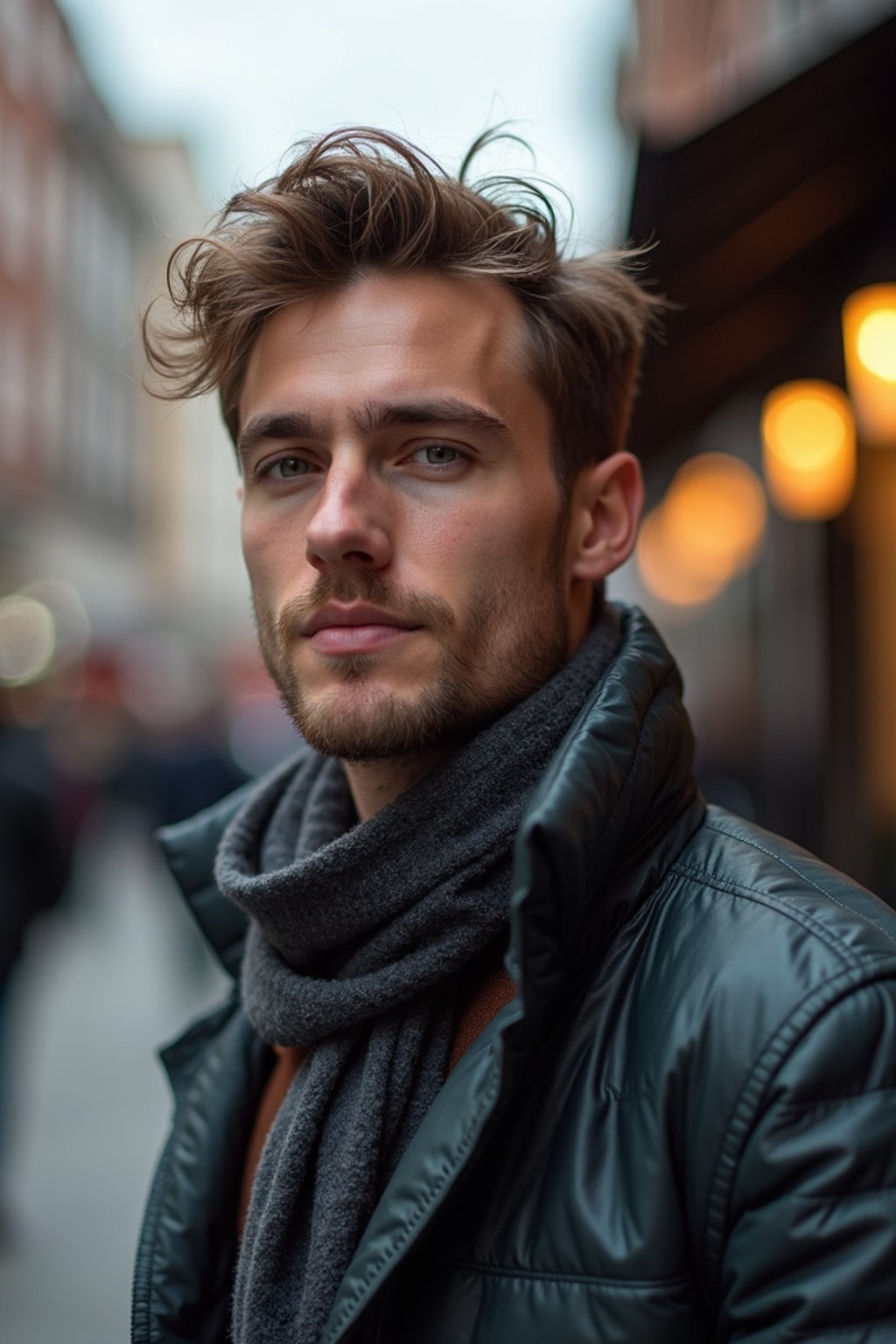 man as digital nomad in London in Soho background