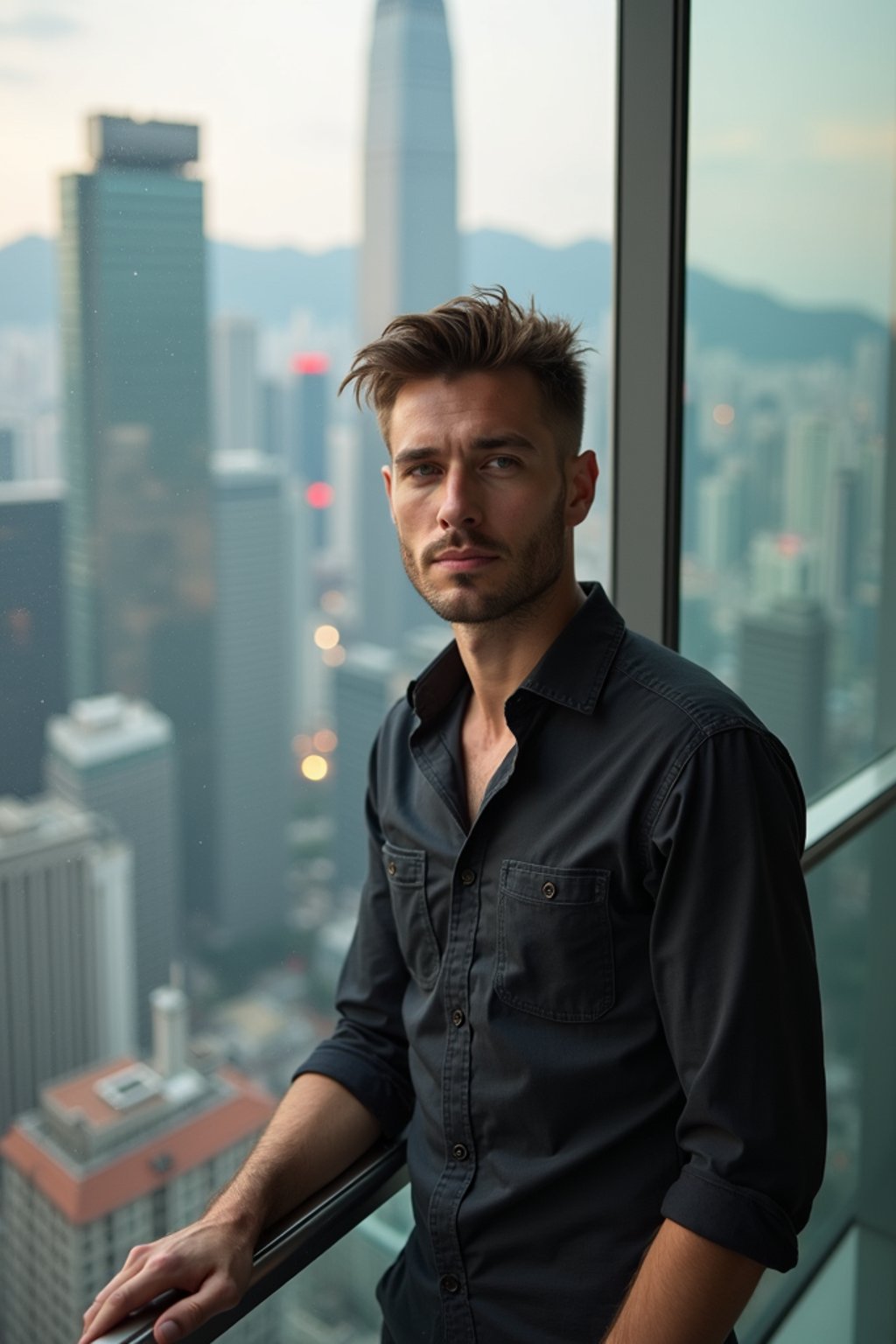 man as digital nomad in Hong Kong