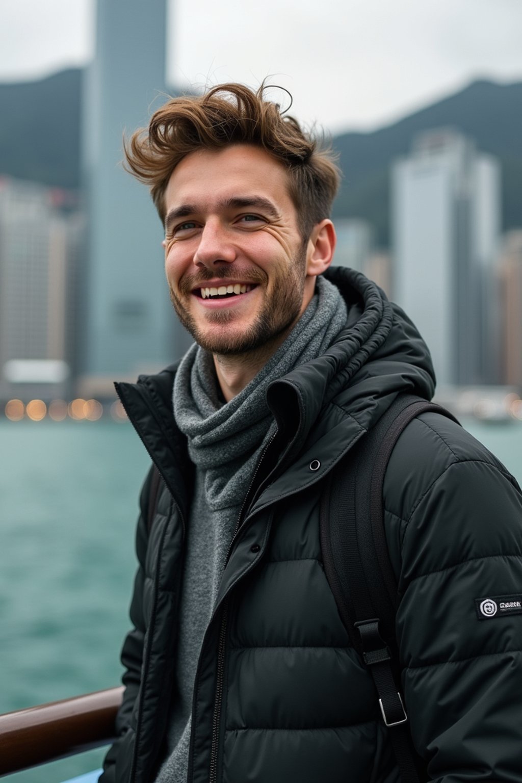 man as digital nomad in Hong Kong