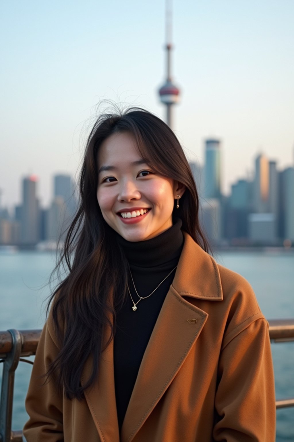 woman as digital nomad in Toronto with the CN Tower in the background