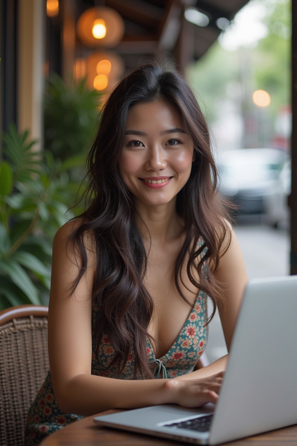 woman as digital nomad in Bangkok in Ekkamai district