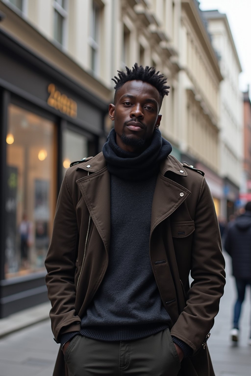 man as digital nomad in London in Soho background