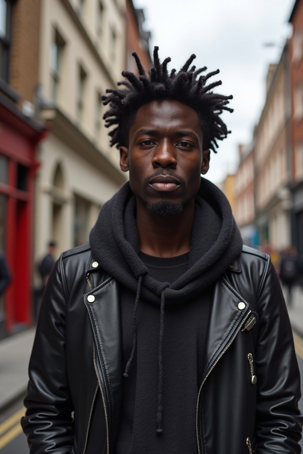 man as digital nomad in London in Soho background